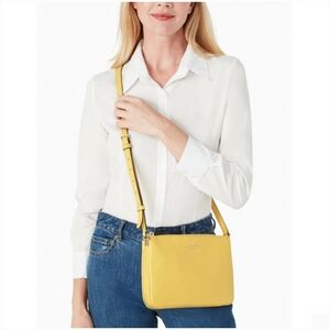 Kate Spade New York Leila Triple Gusset Crossbody Yellow